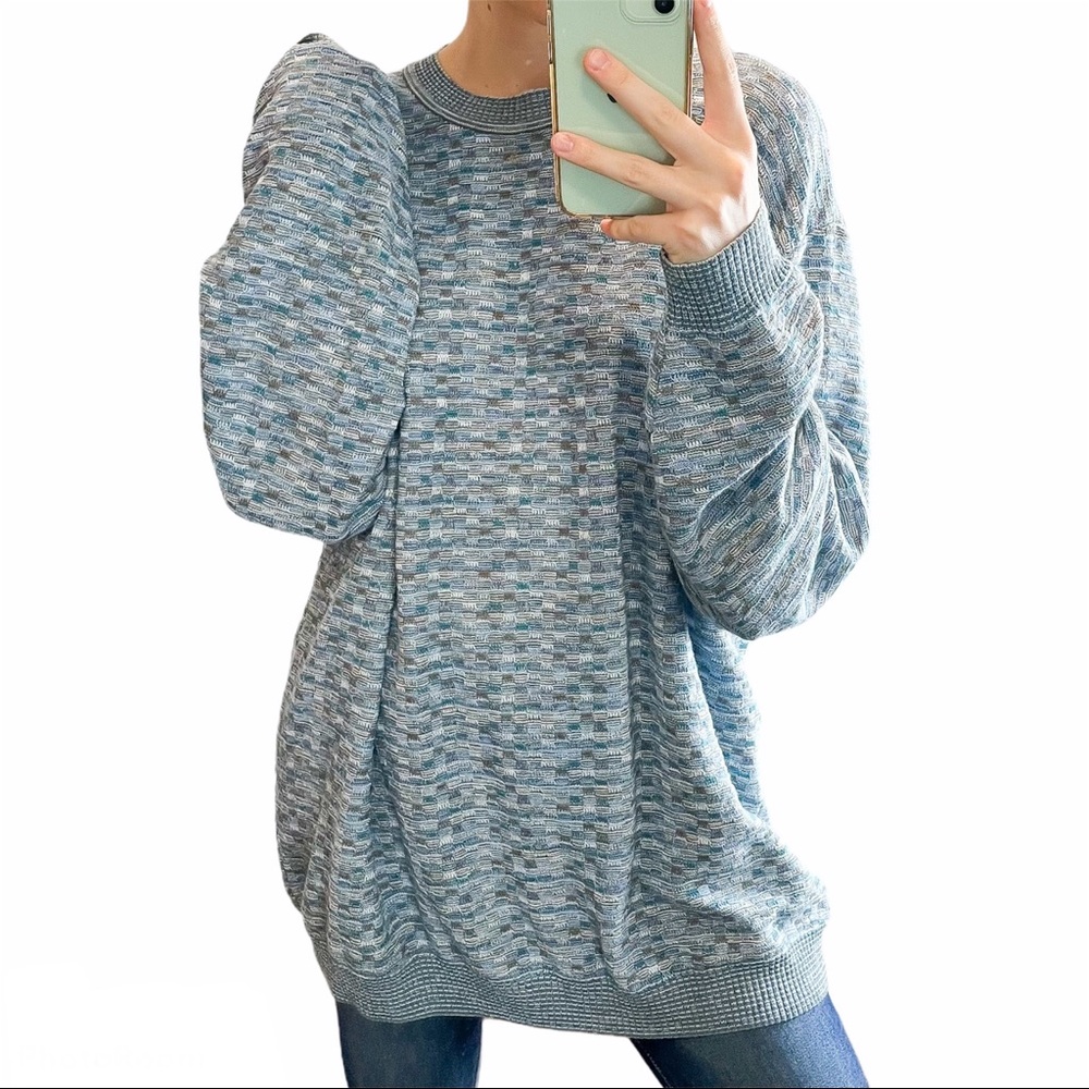 Grandpa Oversized 3D Textured Knit Sweater
